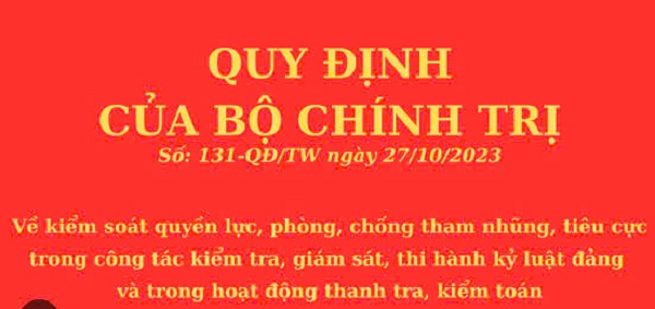 19.11.2024-Quy định 131 Bộ chính trị về tham nhũng.jpg